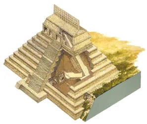 Palenque, Mexiko. Tempel der Inschriften